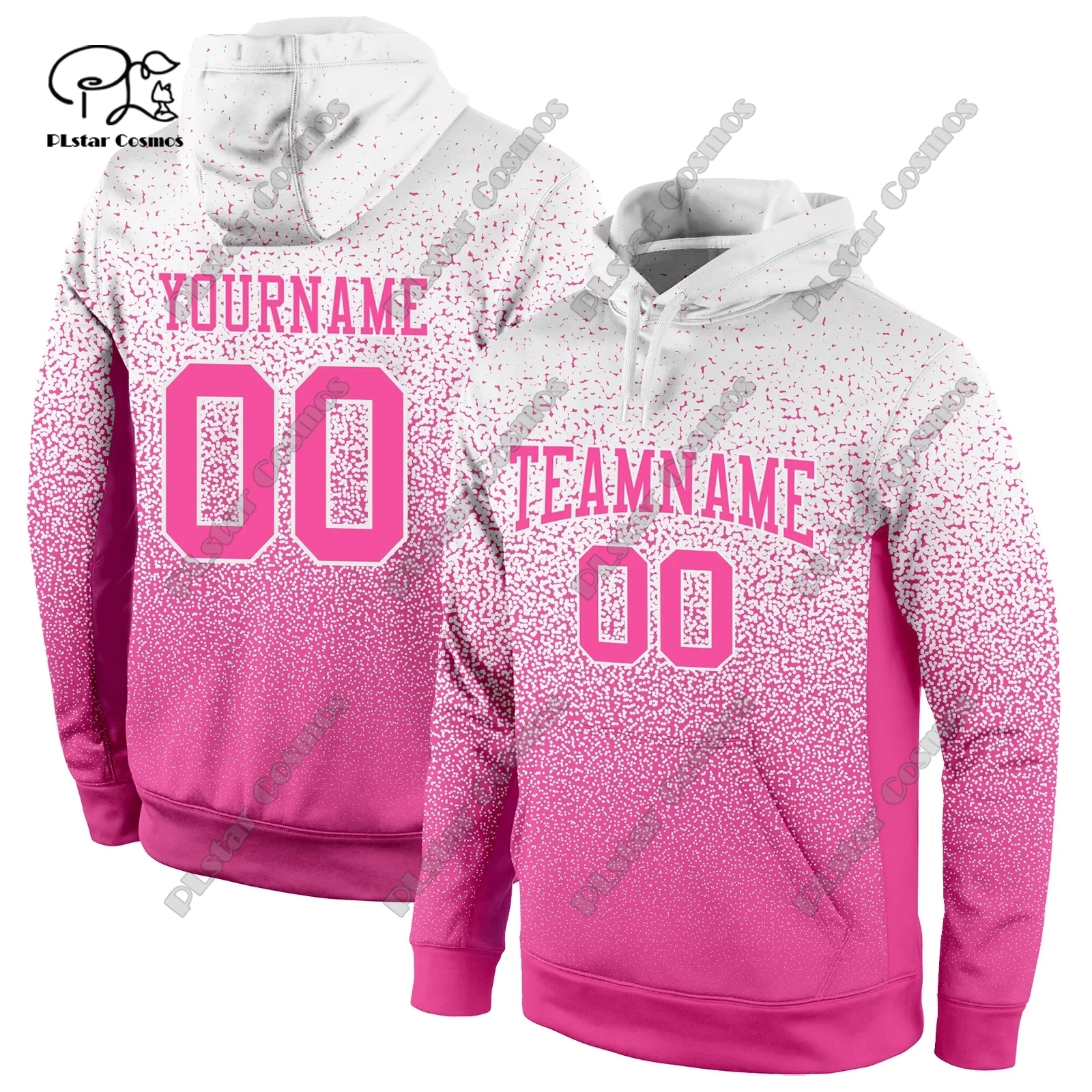 

New Custom Hoodie Collection 3D Printing Gradient Fade Pattern Hoodie Women Men Casual Team Gifts J-4