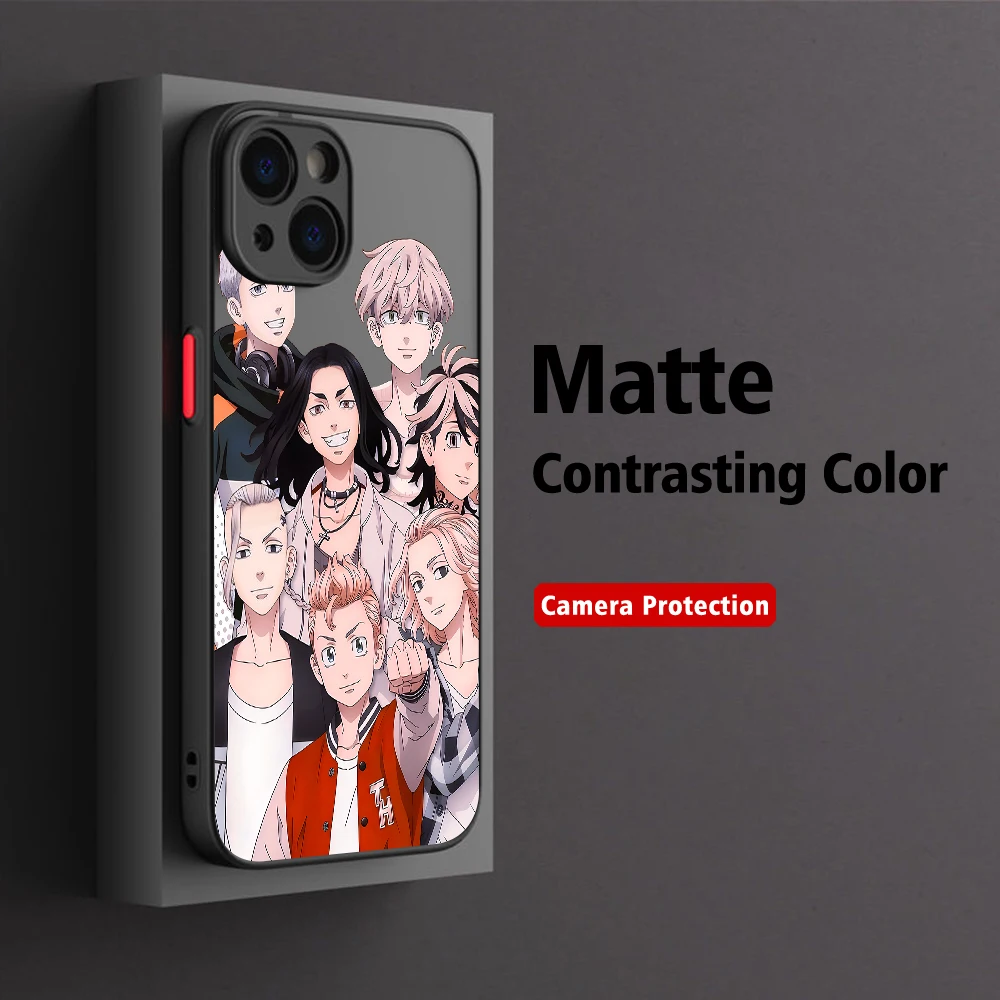 Custodia per telefono Anime tokyo revengers per iPhone 15 14 13 12 11 Pro Max mini X XR XS 7 8 6 Plus SE2 Cover antiurto Funda