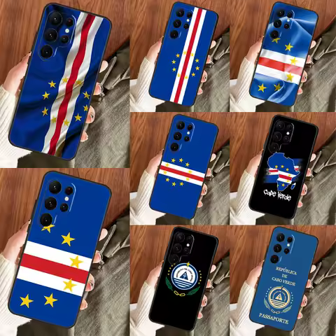 Cape Verde Flag Case For Samsung Galaxy S22 Ultra S20 FE S21 FE Note 10 20 S8 S9 S10 S23 Plus Phone Cover