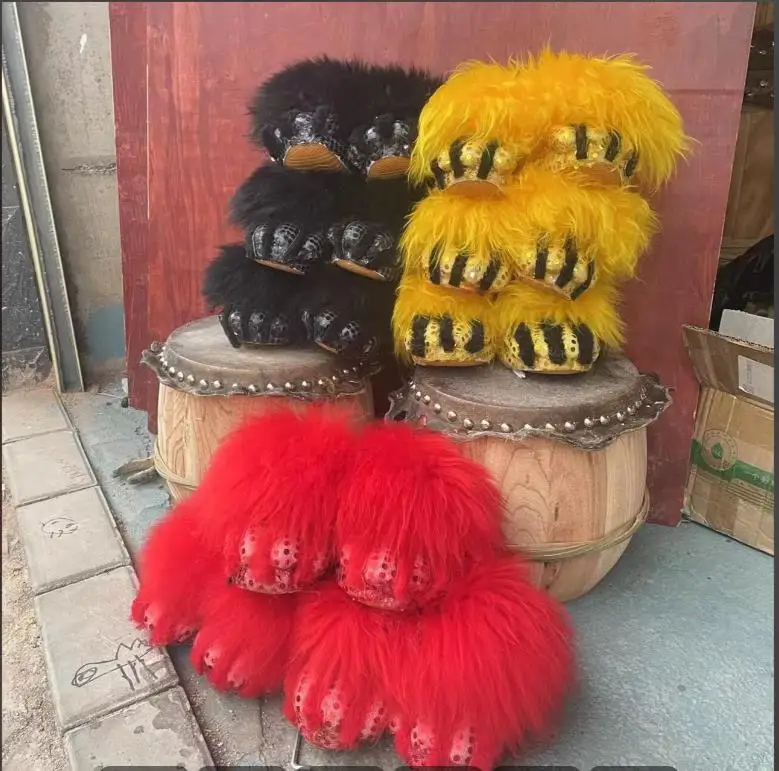 Kid Dragon Claw Lion Dance Shoes Costume Kung Fu Kid Boy Girl Children Chinese National Folk Ancient Traditional
