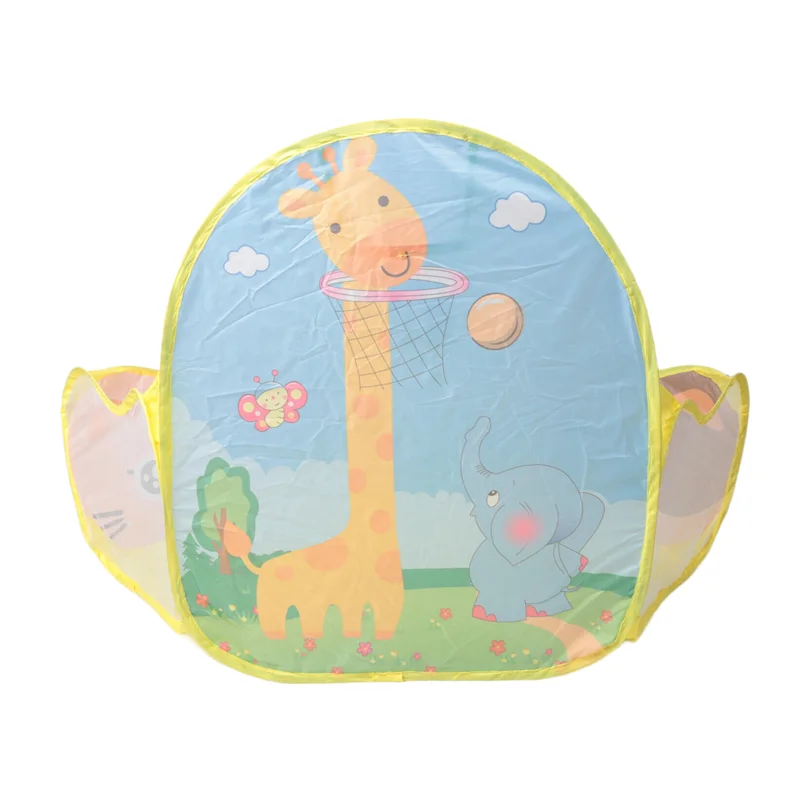 

Детский игровой шатер WOTT-Baby Ball Pool с бассейном для шариков и баскетбольным кольцом, в тематике животных