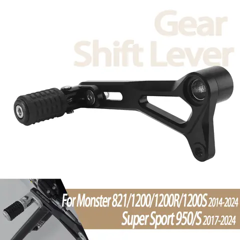 Motorcycle CNC Aluminum Adjustable Folding Gear Shift Lever Shifter Pedal For Ducati Monster 821 1200 R 1200 S Super Sport 950 S
