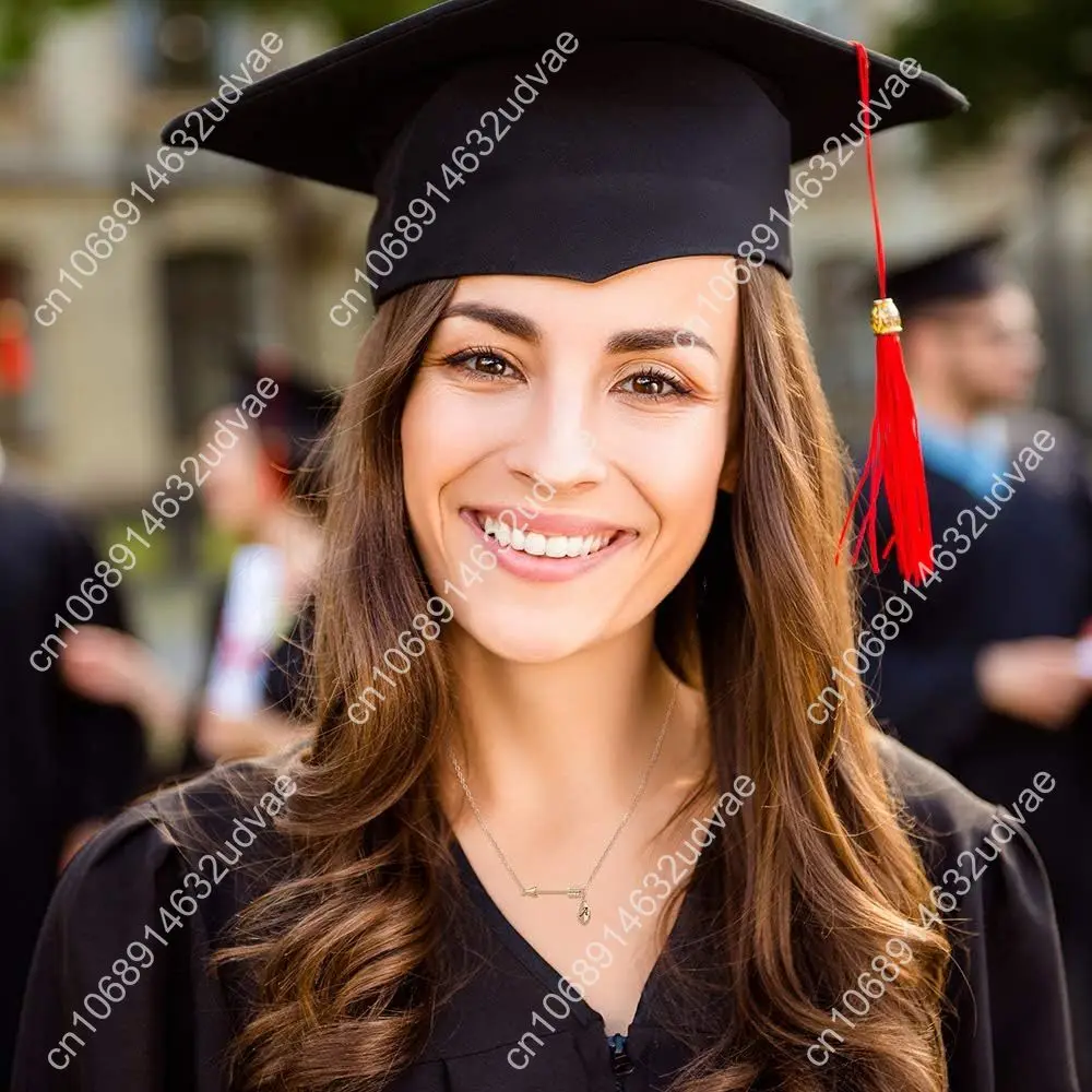 Выпускные подарки для нее - 14-каратное позолоченное ожерелье со стрелкой, начальное выпускное ожерелье, подарки на выпускной класса 2025 года, выпускной колледжа