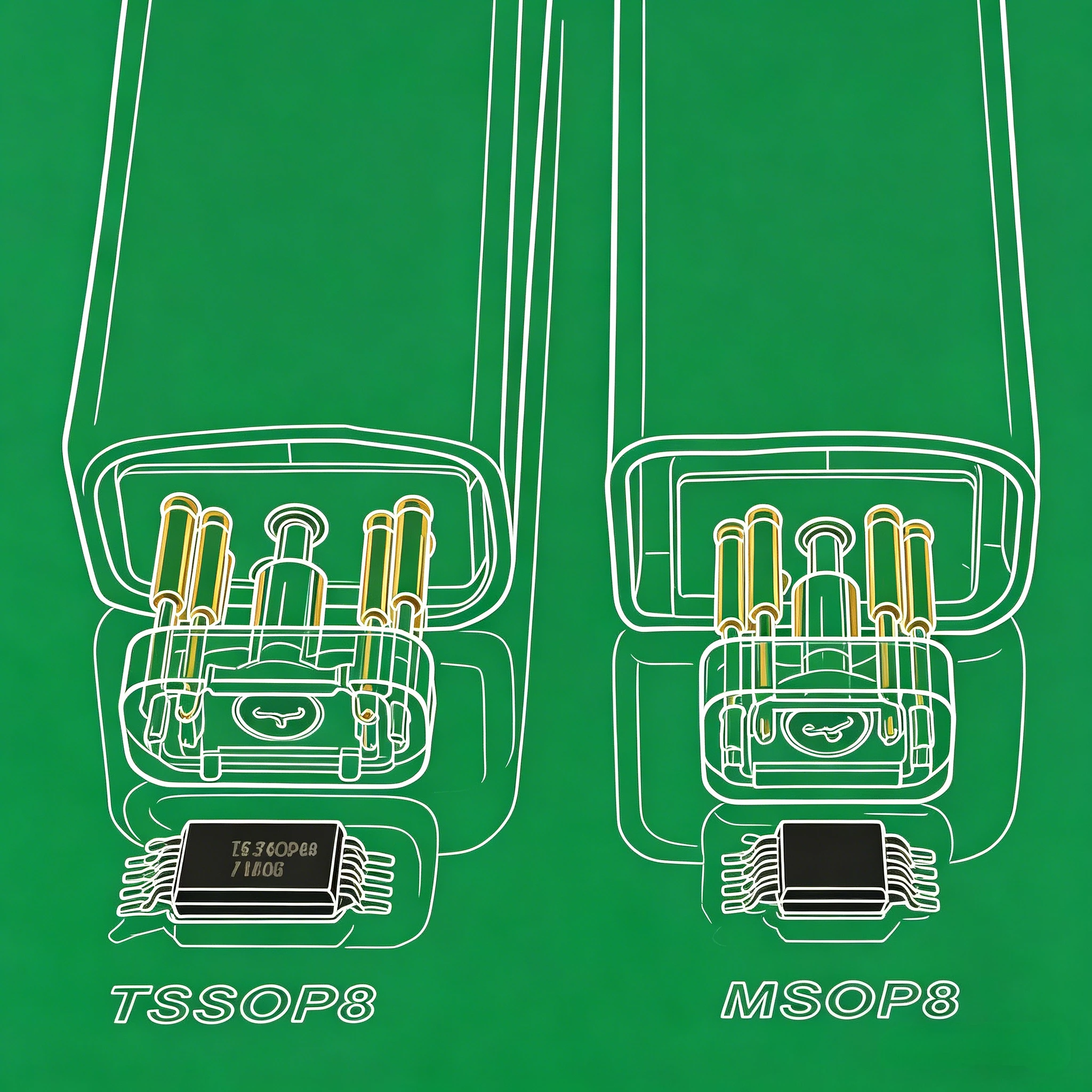 1pcs for tssop8 msop8 chip download burn write probe spring needle flash eeprom chip burner cable