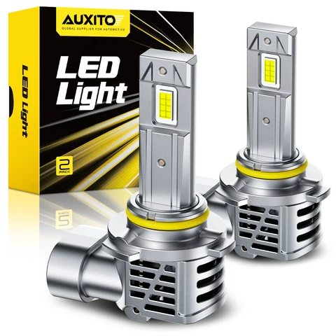 AUXITO 2 шт. 9005 Hb3 Светодиодные лампы для фар H1 H4 H7 H13 9006 H8 H11 Светодиодная лампа с вентилятором Canbus Автомобильные фары 60 Вт 30000LM