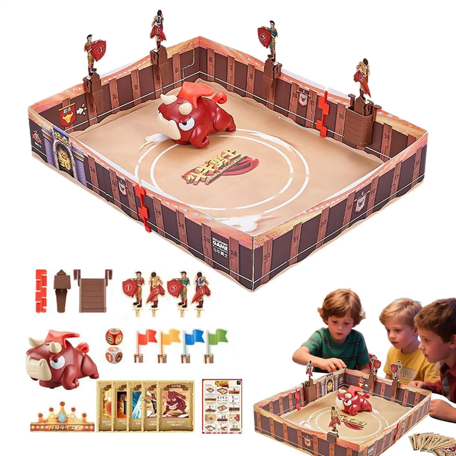 

Kids Board Game Bullfighting Educational Game Fun Interactive Toy For Kids Ages 3-12 Development Travel Entertainment Classroom