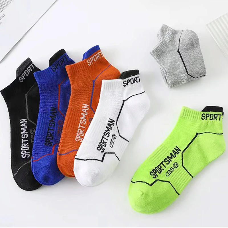 10Pairs High Quality Men Ankle Socks Breathable Cotton Sports Socks Mesh Casual Athletic Summer Thin Cut Short Sokken Size 38-44