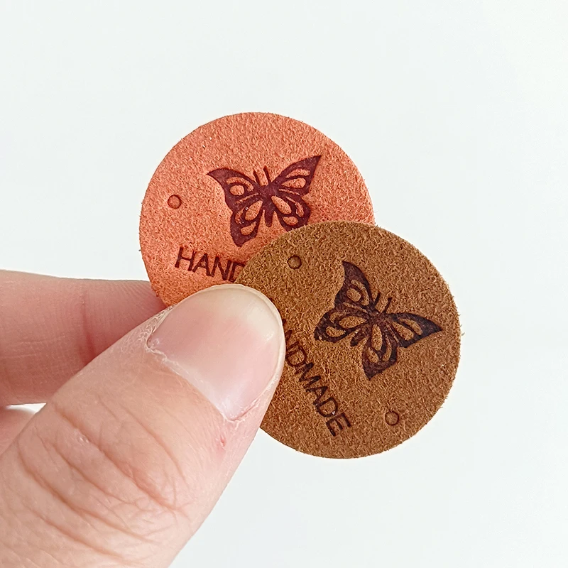 25/50Pcs Small Handmade Clothing Labels for Gift Hat Leather Tags Hand Made Label DIY Decorative Tag Sewing Accessories Tools