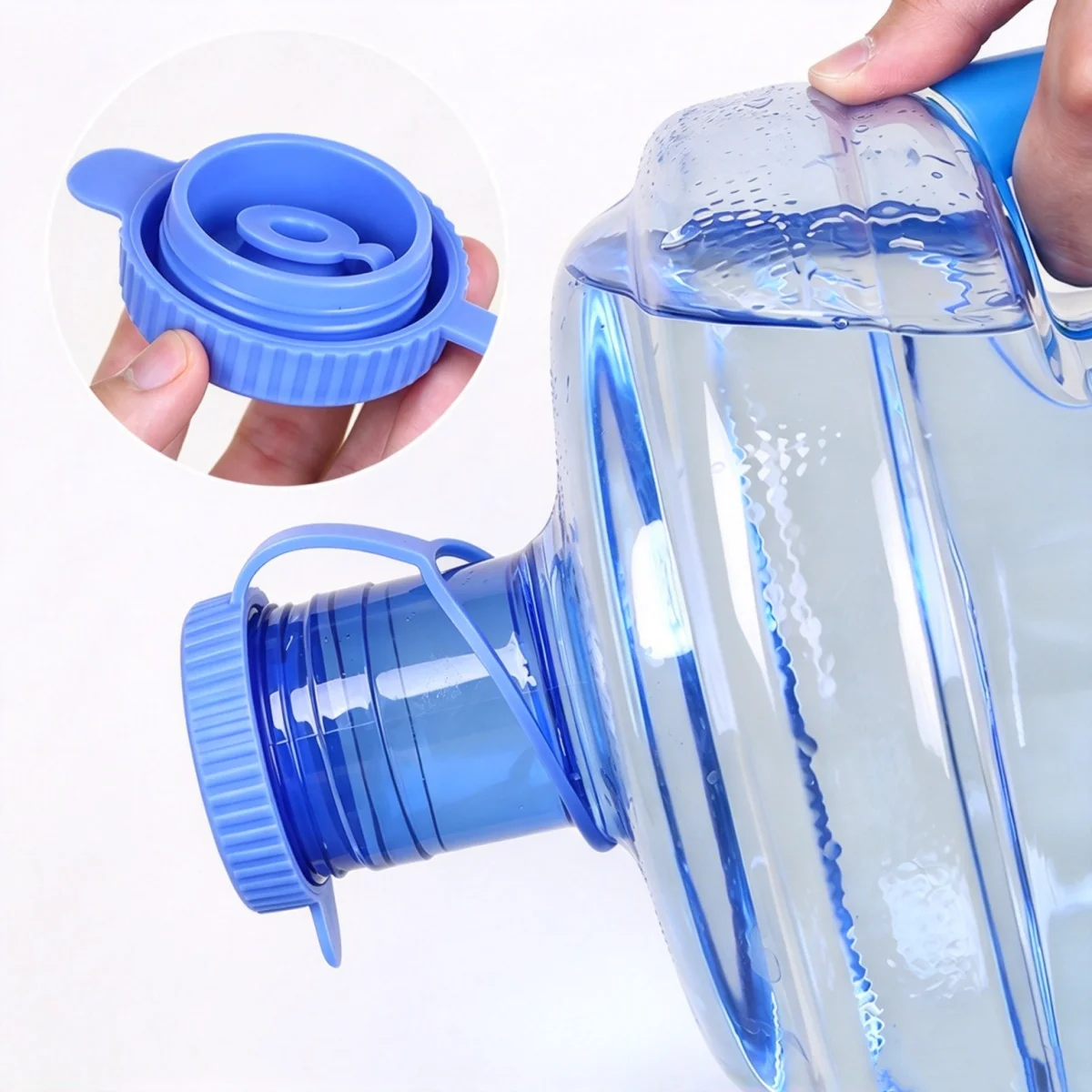5 Gallon Water Jug Cap, Reusable Silicone 3 & 5 Gallon Water Jugs Replacement Cover, Upgrade No Spill Food Grade Silicone
