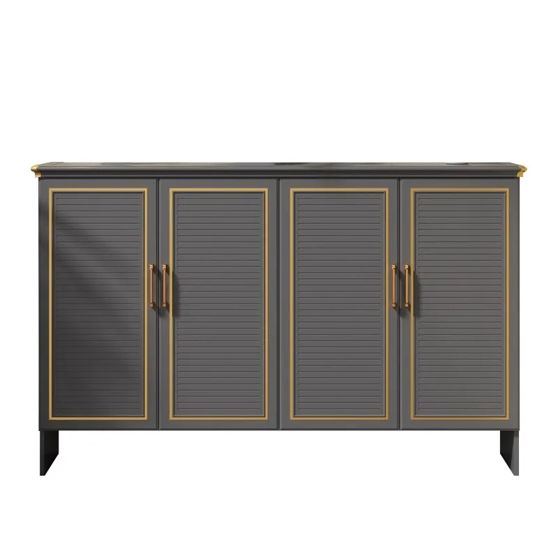 تصميم الحد الأدنى خزانة الأحذية الفاخرة السوداء الحديثة المنظمون خزانة الأحذية مقاعد البدلاء Szafka Na Buty أثاث المنزل #6