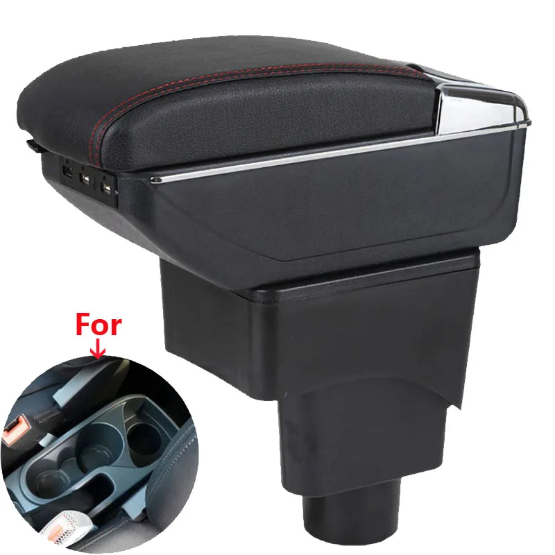 For FORD EcoSport Armrest Box For Ford EcoSport 2013-2018 Car Armrest Interior Details Retrofit Car Accessories Storage Box