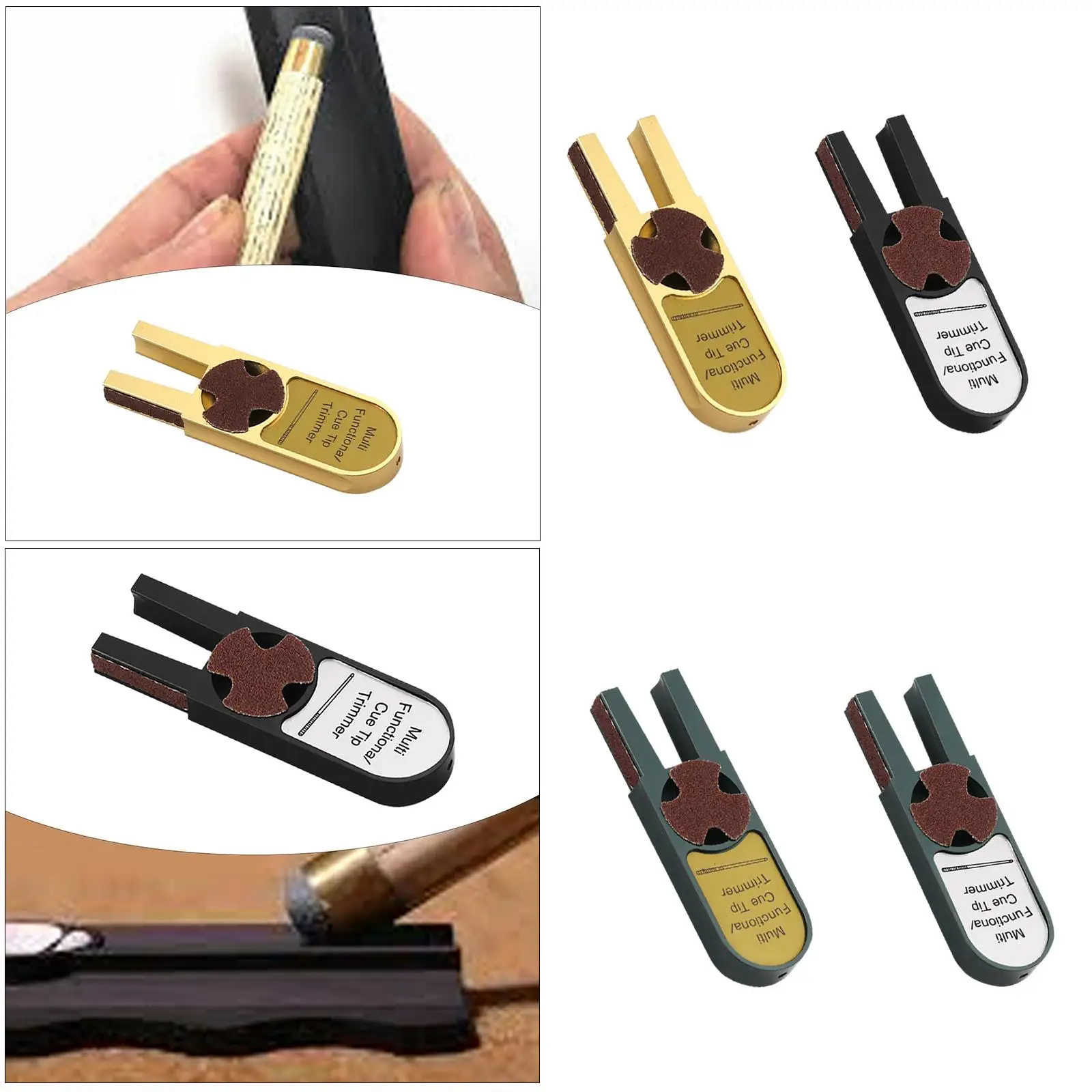 Pool Cue Tip Shaper U Shaped Portable Cue Stick Accessories Cue Tip Trimmers