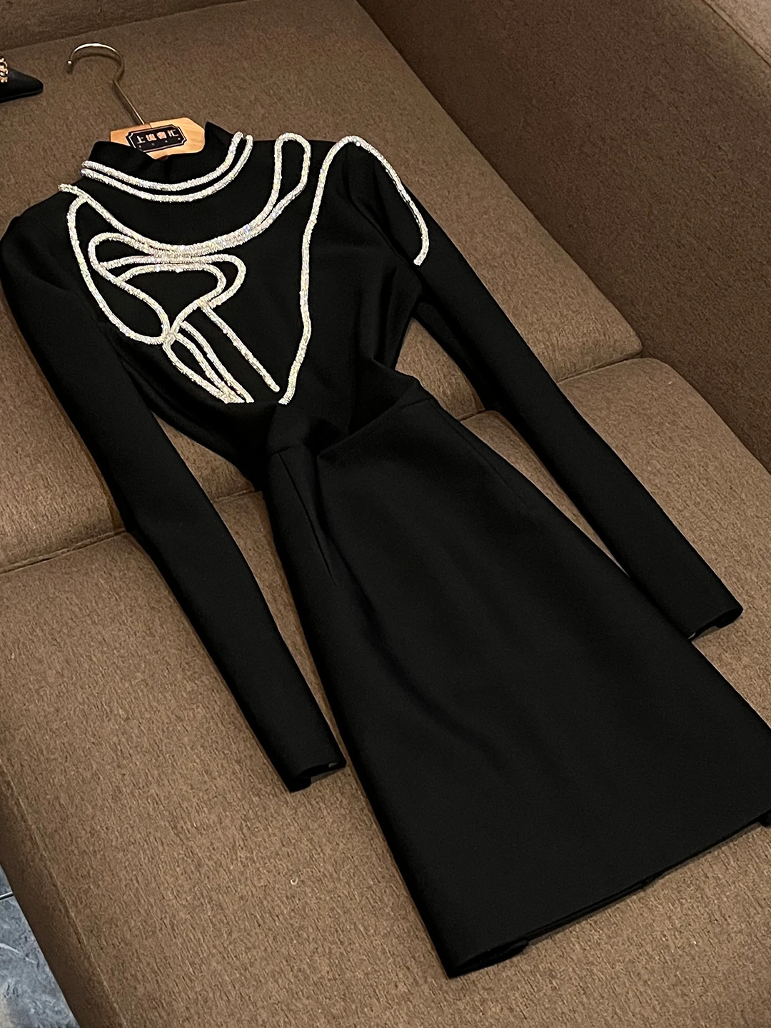 

Faionable Long Sve Bodycon Dr Evening Gown Luxury Lightweight Women's Winter 2025 Polyester Fiber Par Dr