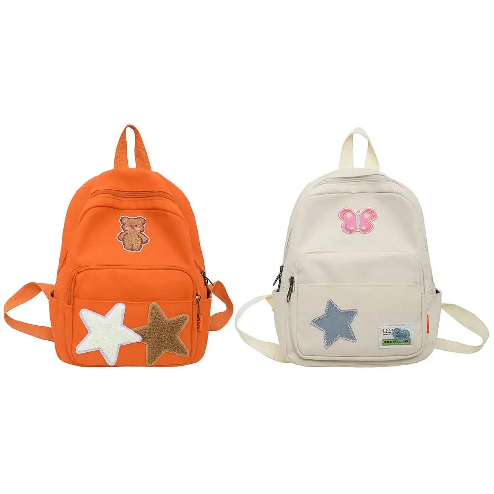 Mini mochila leve com alça de ombro ajustável, mochila para adolescentes, meninas, mulheres, estudantes, preppy star, estética, casual, y2k