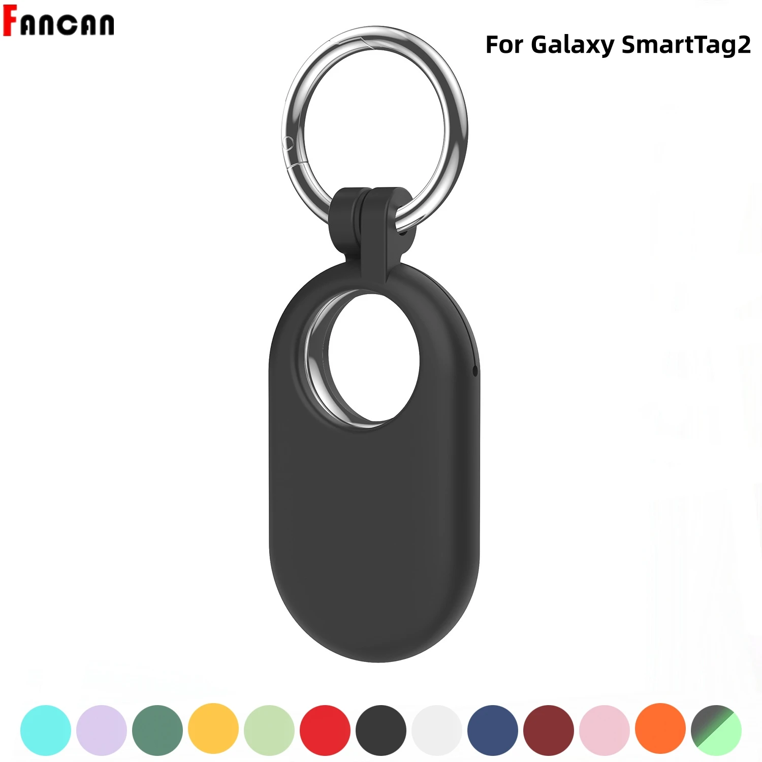 2023 New for Samsung Galaxy SmartTag2 Protective Silicone Case for Galaxy Smart Tag 2 with Key Ring for Keys Wallet Luggage Pets