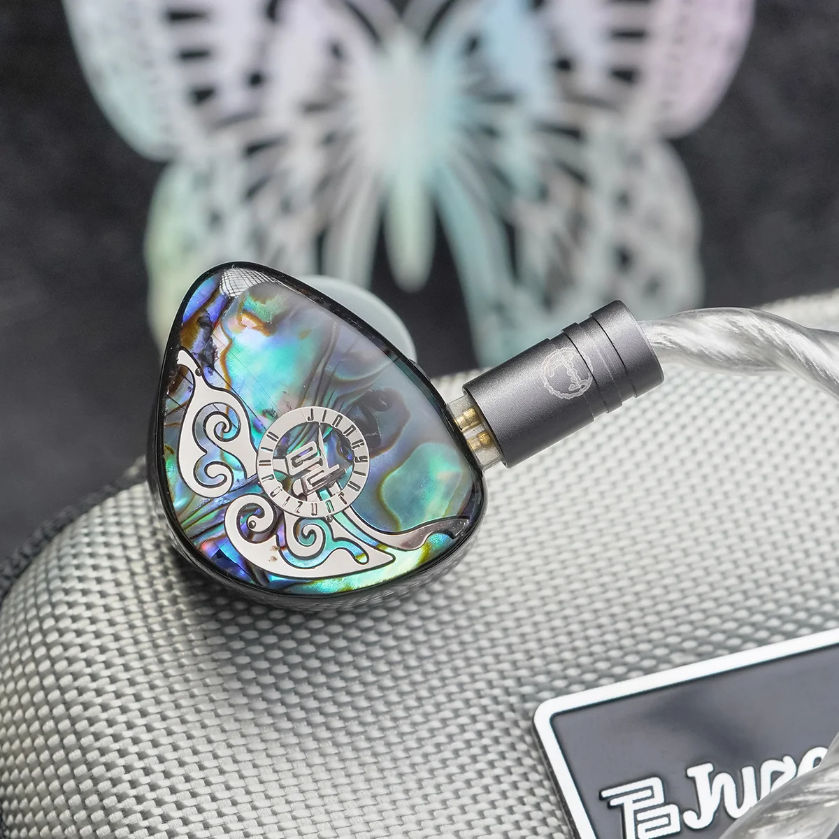 JUZEAR Butterfly 61T Earbud 1DD+6BA Replaceable 0.78mm 2Pin 3D Printed Resin Wired Audiophile Hybrid Driver Sport IEM