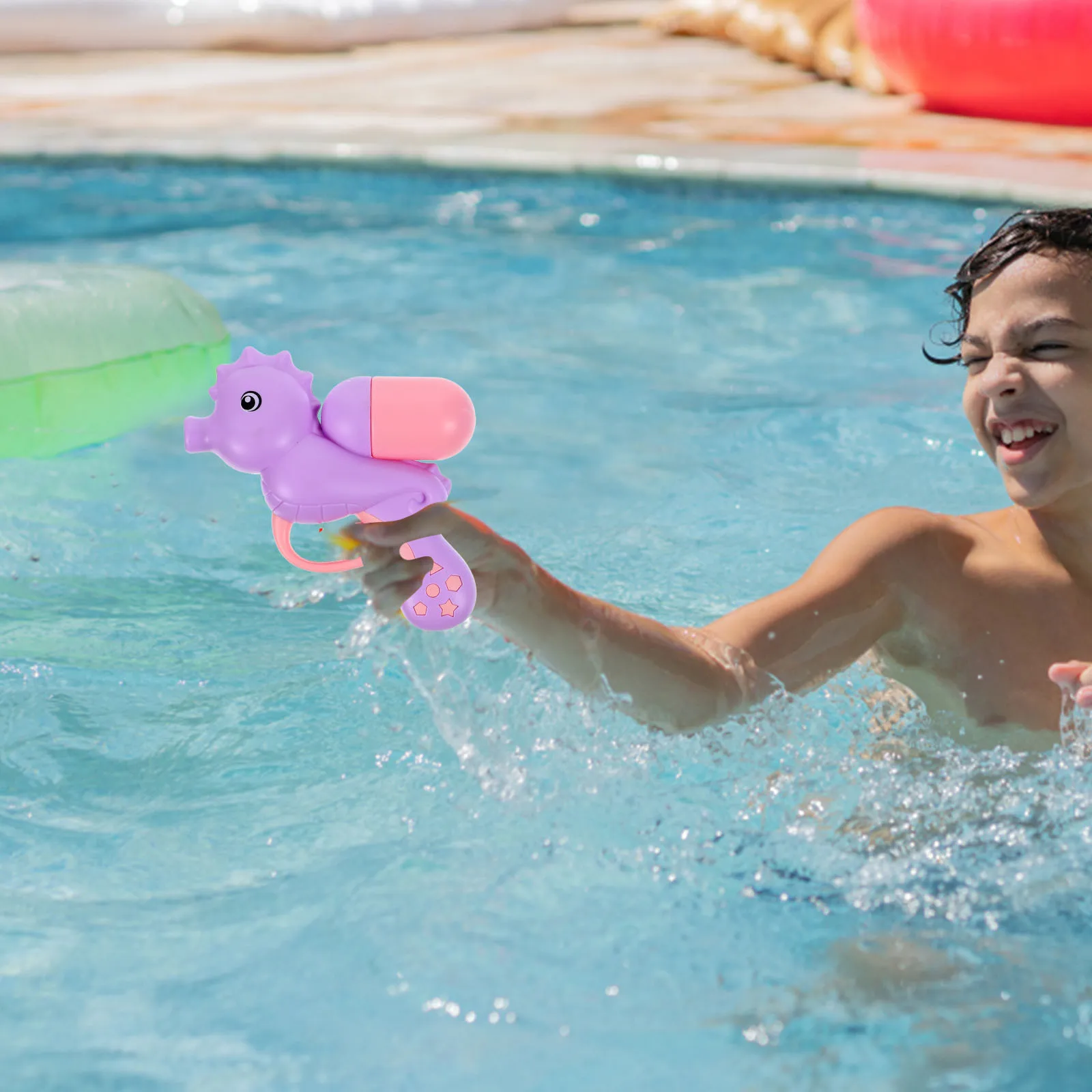 4Pcs Cartoon Water Bright Colors Lightweight Portable Water for Kids Summer Outdoor Entertainment Beach Pool