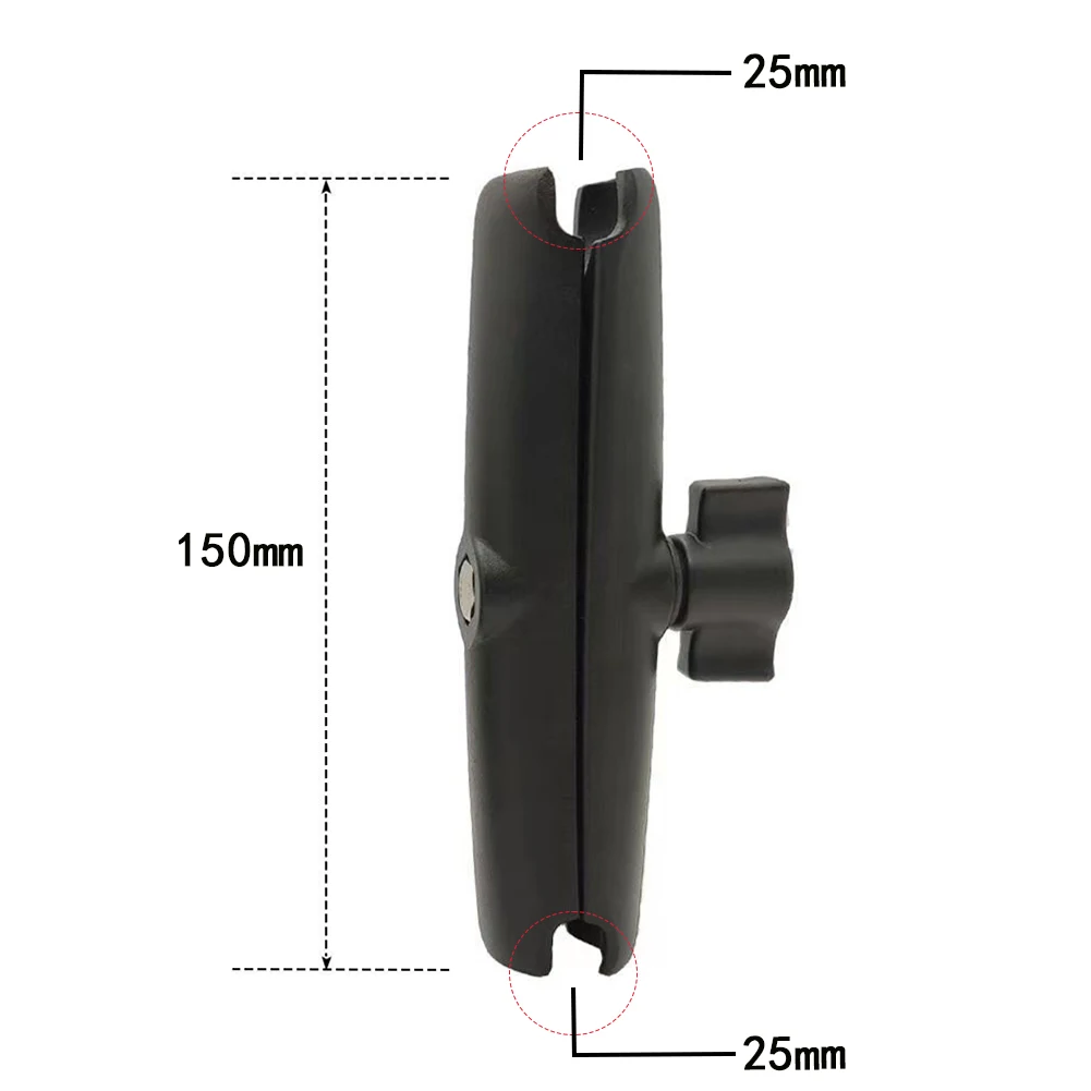 Podwójny uchwyt ramowy do mocowania RAM Mount na głowicę kulową 25 mm 1 cal, uchwyt na telefon - rower, motocykl, kamera sportowa, przedłużka ramy. — zdjęcie produktu 4