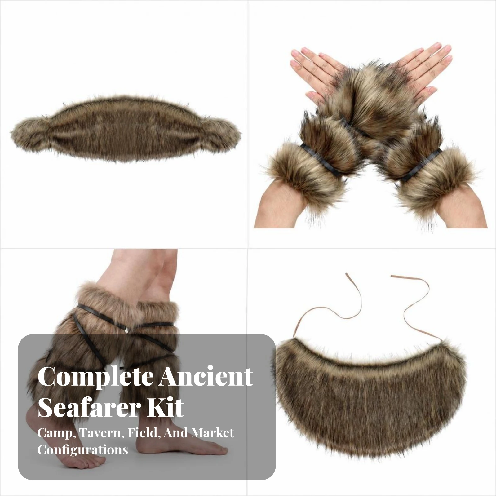 Furry Shoulder Wrap Warm Faux Fleece Collar Capelet Animal-Friendly Cosplay Accessory Voluminous for Cosplayers