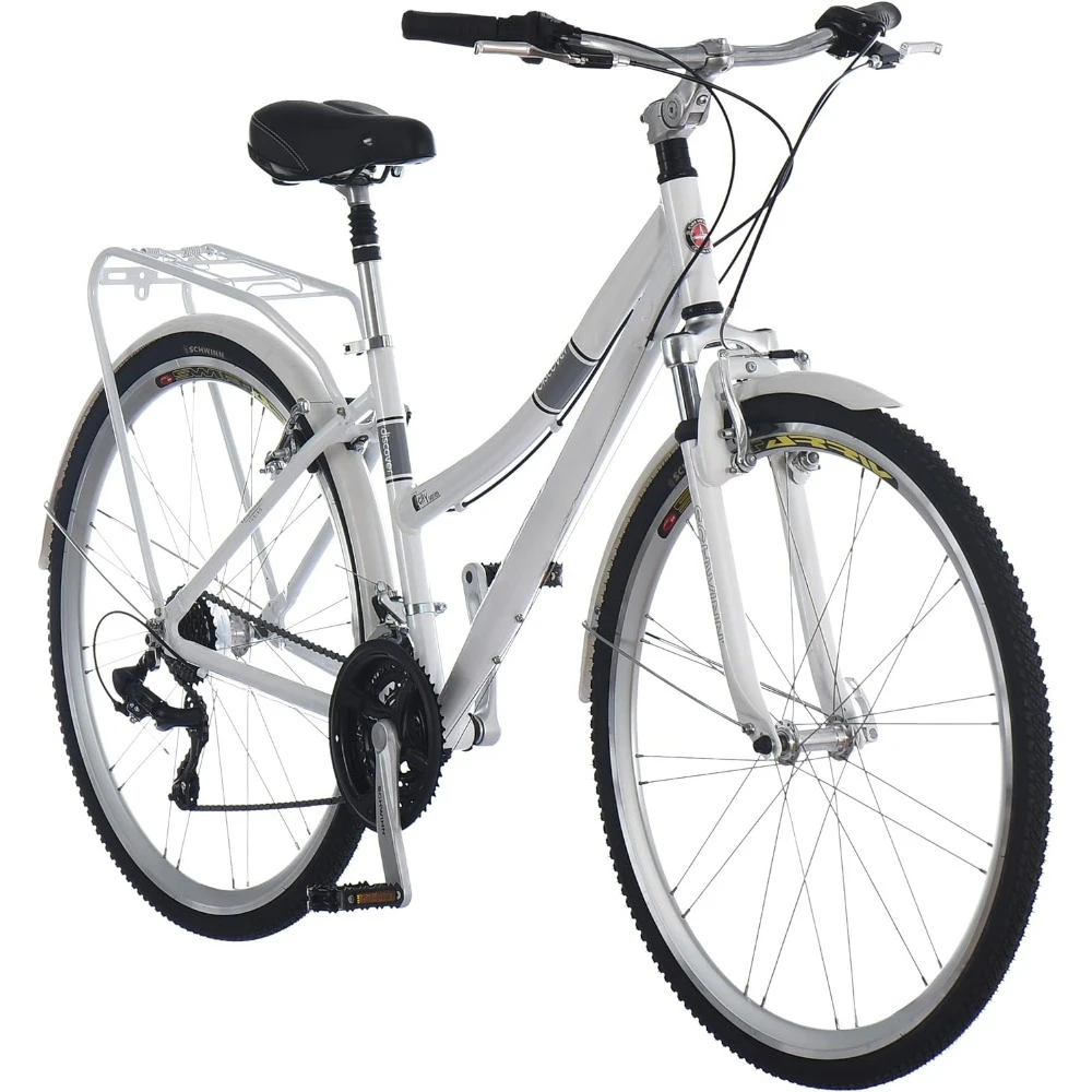 

Discover Adult Hybrid Bike , 700c Wheels, 21-Speeds, Step-Through or Step-Over Frame, Front and Rear Fenders, Rear Cargo Rack