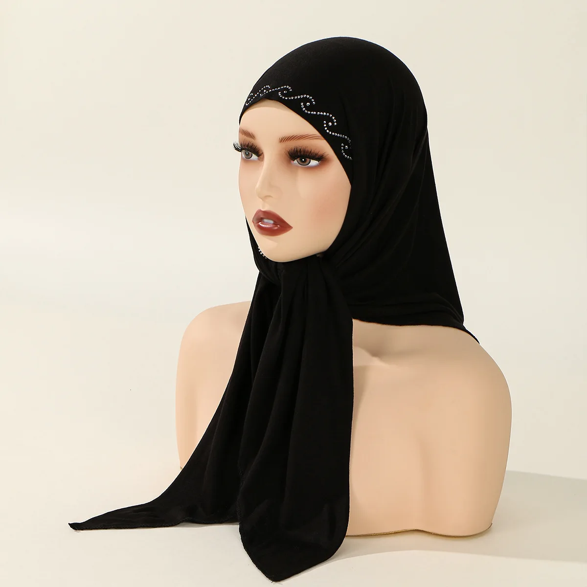 

Diamonds Jersey Triangle Scarf Woman Muslim Hijab Shawls Wraps Fashion Turban Islamic Headband Bandanas Kerchief Turbante Mujer