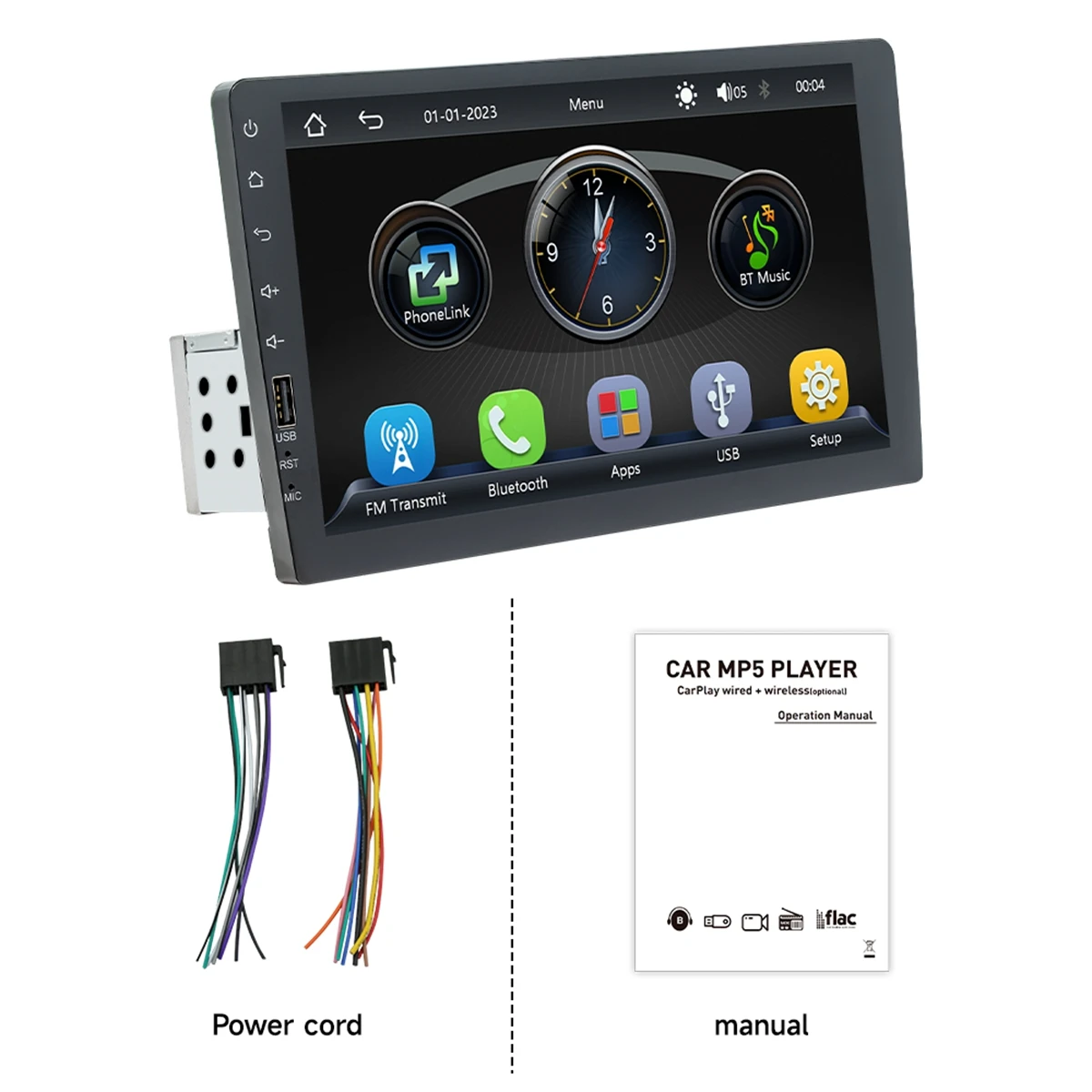 Car MP5 For Carplay Wireless Stereo Radio Single Bluetooth Screen 9 Inch For Universal Automobile Multimedia Player GPS Player