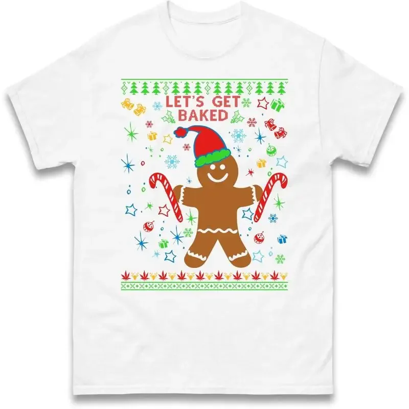 Let'S Get Baked T Shirt December Holiday Christmas Cookie Baking New Year