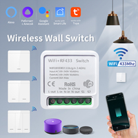 Tuya WiFi Smart Light Switch Smart Home Wireless RF 433mhz Push Button Wall Switch Via Alexa Google Home Alice Smart Life App