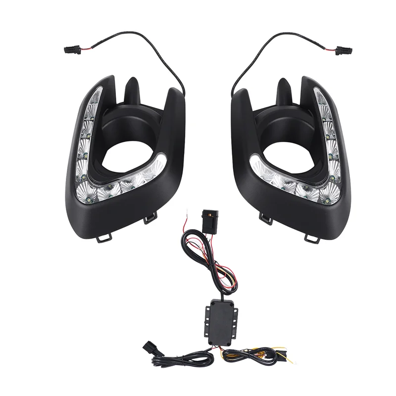 

AM-Car Led Daytime Running Light Turn Signal Light Fog Driving Lamps For Mitsubishi Pajero Sport 2015 2016
