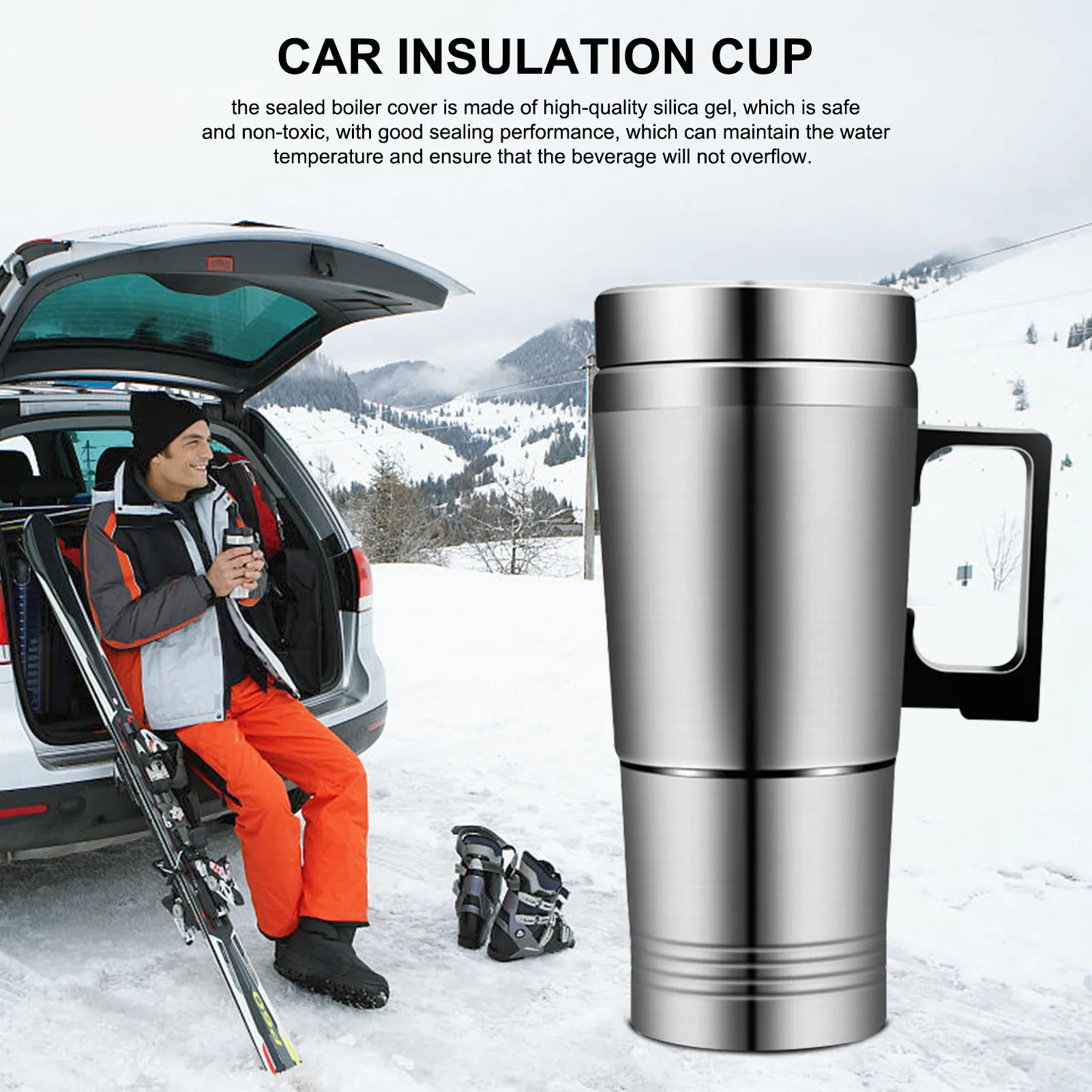 300ml 12V/24V DC Car Heating Cooling Cup Electric Car Kettle Safe Removable Travel USB Heating Cup for Car Winter Accessories