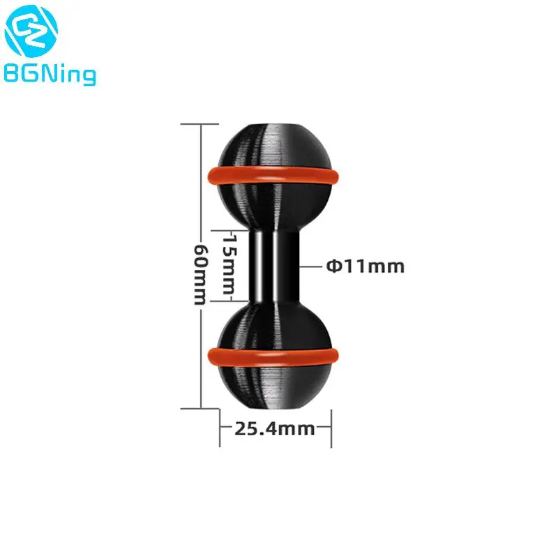 All metal 25.4mm Double Ball Mount Adapterwith 1/4 3/8 Hole 1 Inch Extension Ball for Ram Mounts Double Socket Arm Accessroeies