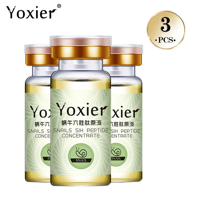 

Yoxier Face Serum Moisturizing Remove Blackhead Whitening Anti-Wrinkle Anti-Aging Snails Six Peptide Concentrate Skin Care 3Pcs