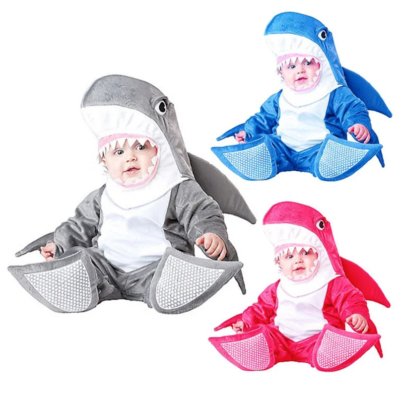 

Halloween Kigurumis Shark Cosplay Costume Baby Boy Girl Animal Clothes Anime Cute Onesie Festival Carnival Chiristmas Outfit