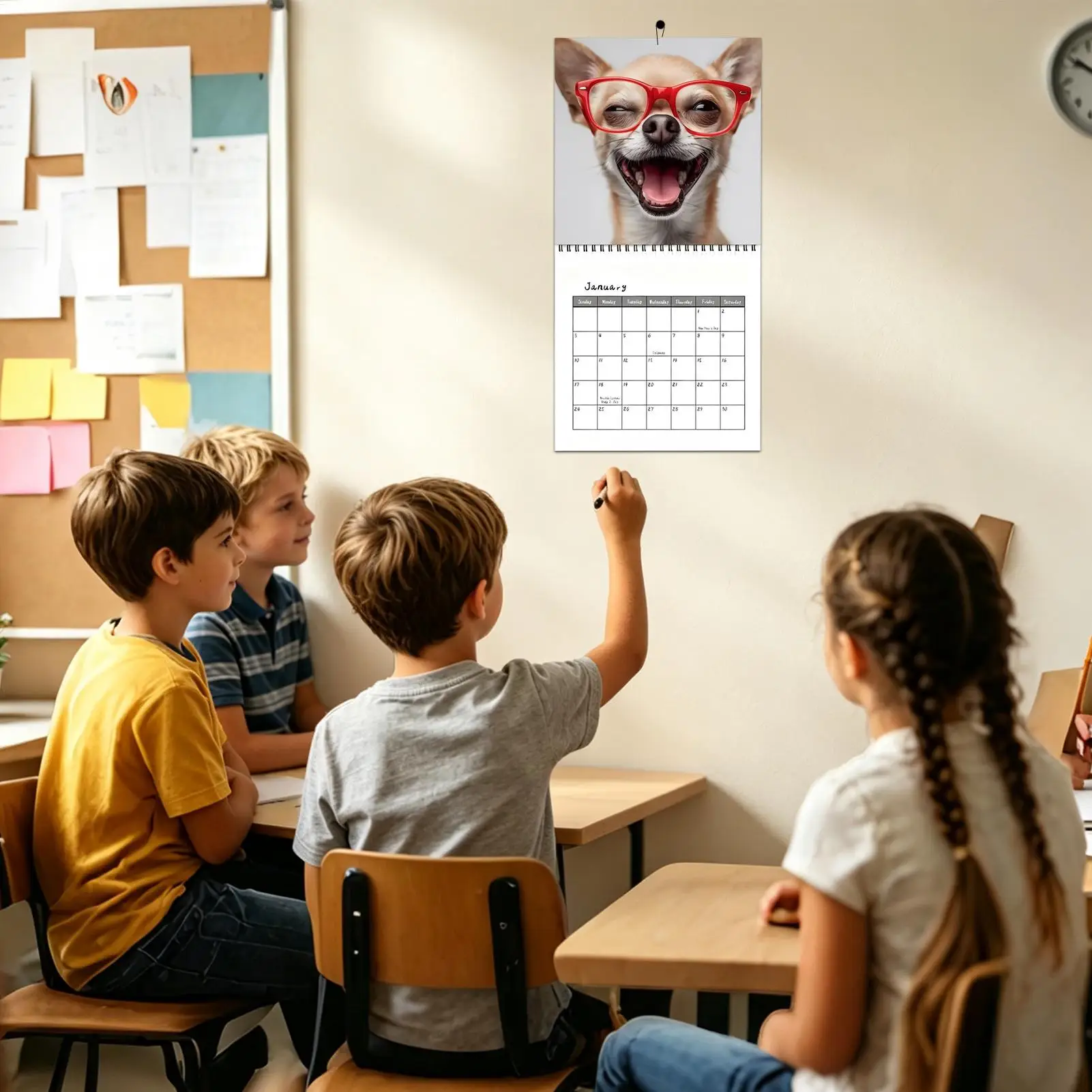 2027 Dog Calendar Wall Animal Wall Planner Jan Dec 2027 12-Month Dog Calendar For Home Apartment Living Room Entryway Study