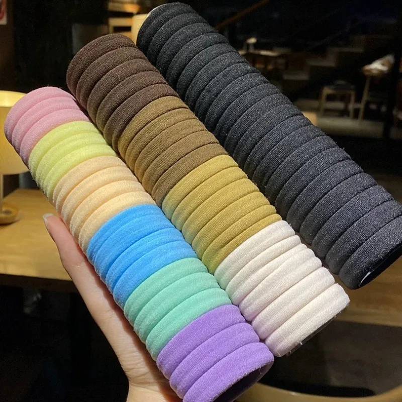 

20PCS/1Jar Women's Basic Elastic Hairbands Seamless Colorful Hair Ties Women Girls Hair Accessories