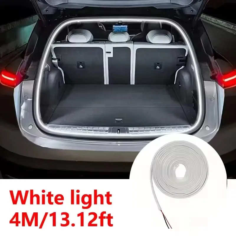 1Set Car High Brightness Trunk Lighting Ambient Light Interior Decoration LED Wiring Free Automatic Sensing Tailgate Light Strip