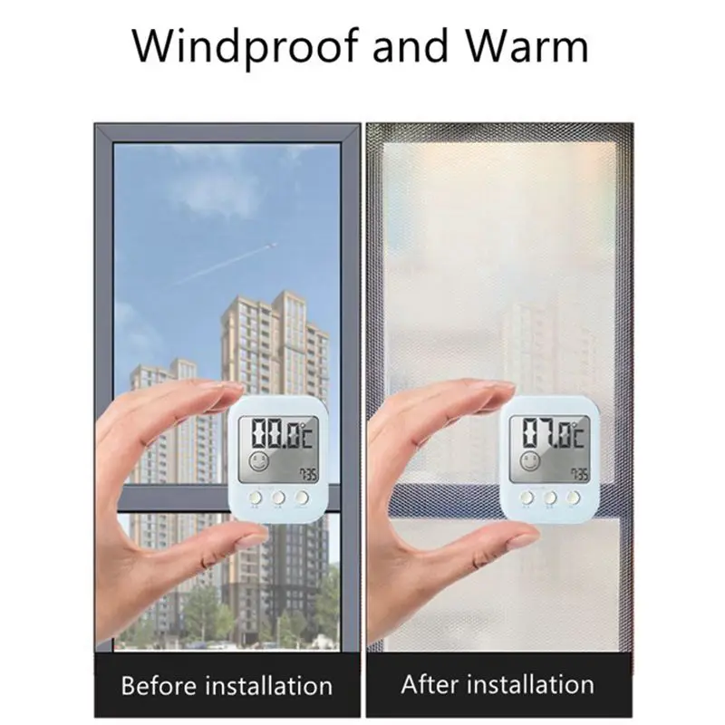 Window Insulation Film Winter Indoor Windproof Warm Self-Adhesive For Energy Saving Crystal Clear Soft Glass Shrink Heat Film