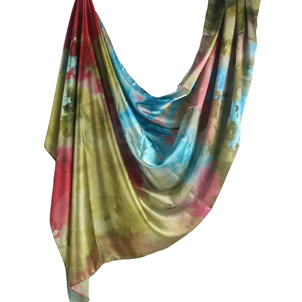 180*85cm Premium Ombre Marble Water Print Shawl Hijab Scarves Muslim Ethnic Woman Chiffon Silk Bandanas Printed Hijabs