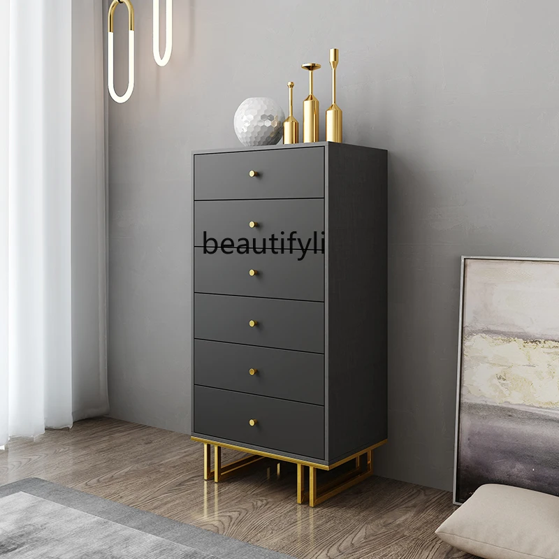 

zqChest of Drawers Storage Cabinet Bedroom Chest of Drawers Simple Storage Cabinet Modern Living Room Side Cabinet Small Locker