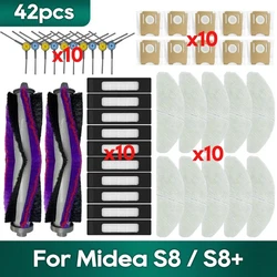 Compatibile con Midea S8, S8 Plus / CLIEN T24 Pezzi di ricambio Accessori Filtro Hepa Panno per la pulizia Panno per la pulizia Sacchetto della polvere di ricambio