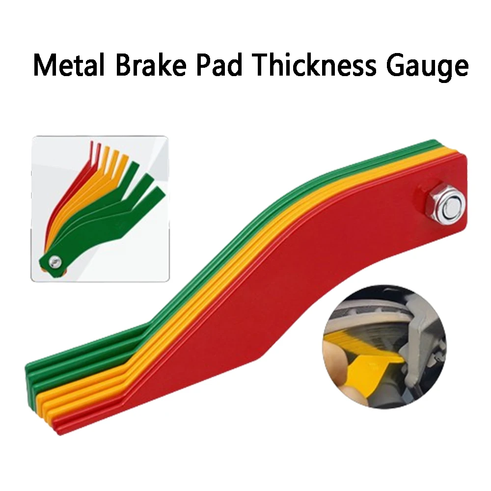 Universal Automotive Brake Pad Thickness Gauge Brake Pad Measure Ruler Test Tool Brake Diagnostic Tool Tester Car Accessories