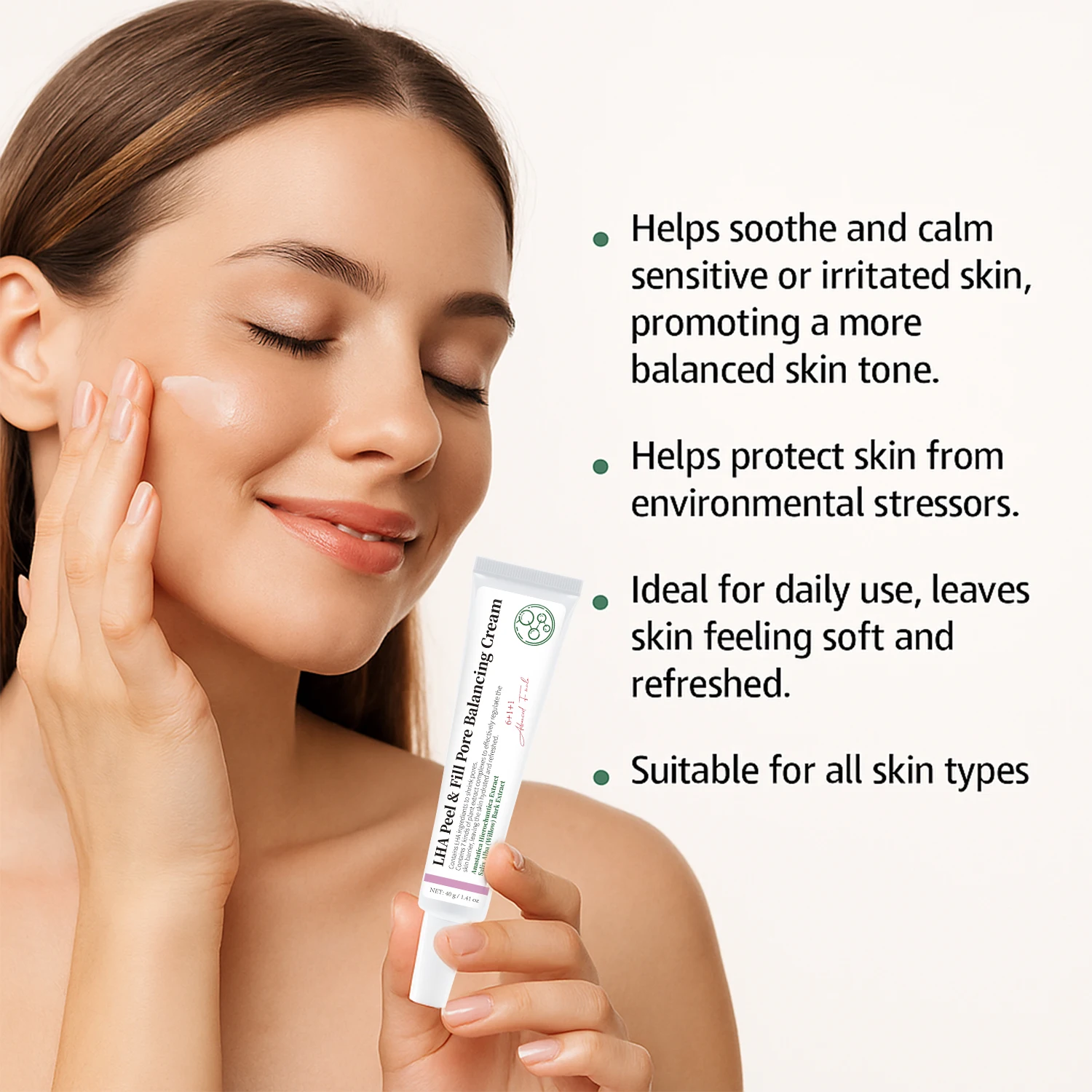 ครีม LHA Peel & Fill Pore Balancing ช่วยกระชับรูขุมขน ผลัดเซลล์ผิว และปรับผิวให้กระจ่างใส ครีมบำรุงผิวหน้าให้ความชุ่มชื้นด้วยสารสกัดจากพืช ขนาด 40 กรัม