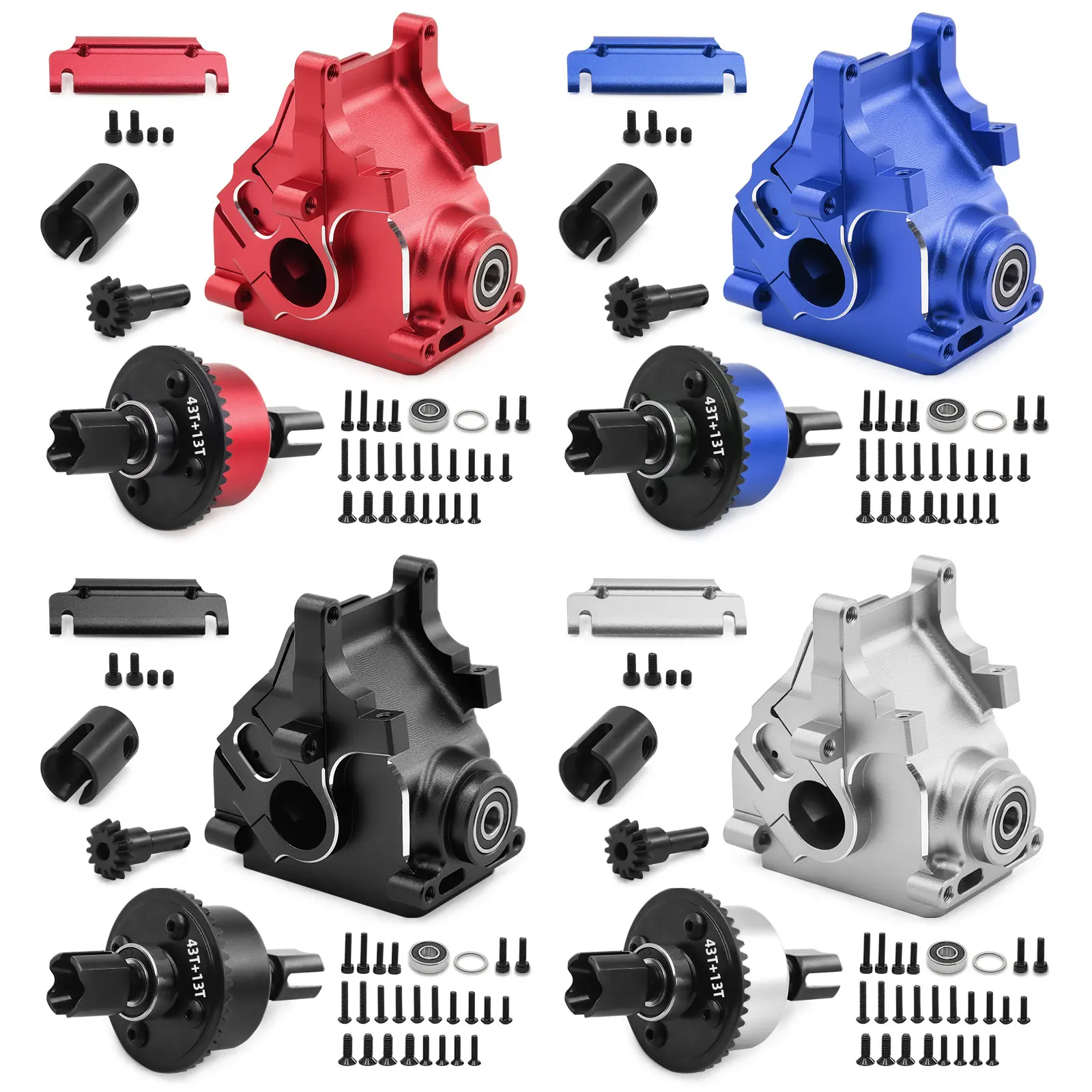 

Коробка передач на радиоуправлении и дифференциал 43T с основным механизмом 13T, деталь для обновления 1/8 ARRMA KRATON 1/7 ARRMA BIG ROCK/MOJAVE из алюминиевого сплава
