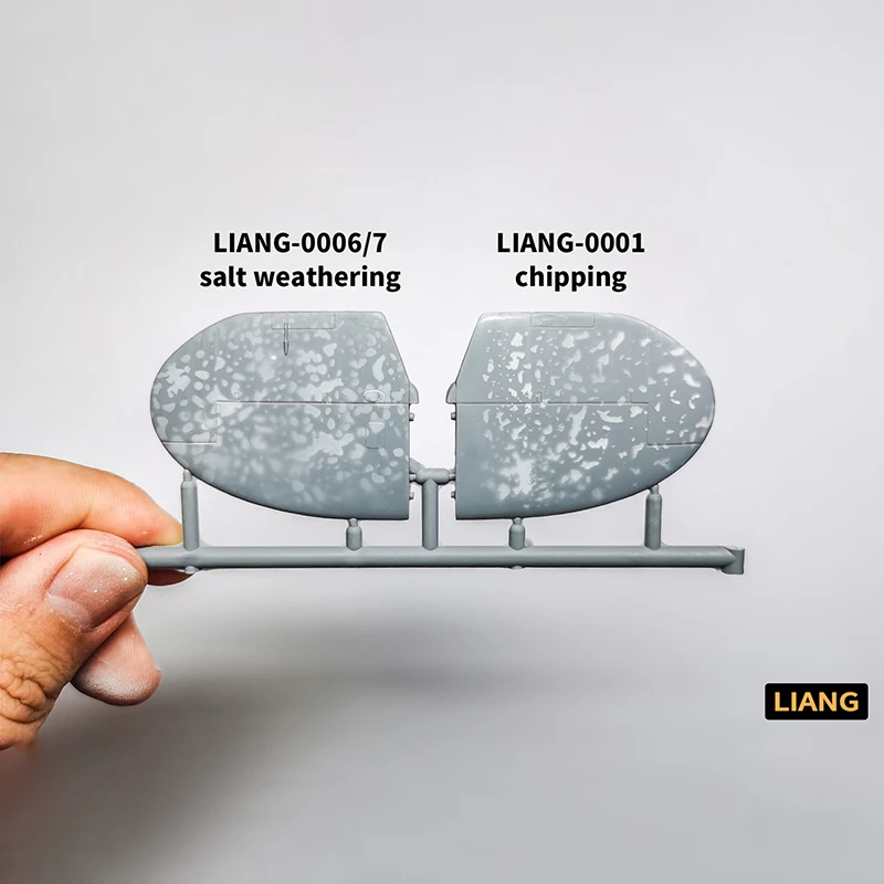 LIANG Model Salt Weathering Effects Airbrush Stencils 0006(Standard)/0007(Intensify) for 1/32 1/48 1/72 Scale Model