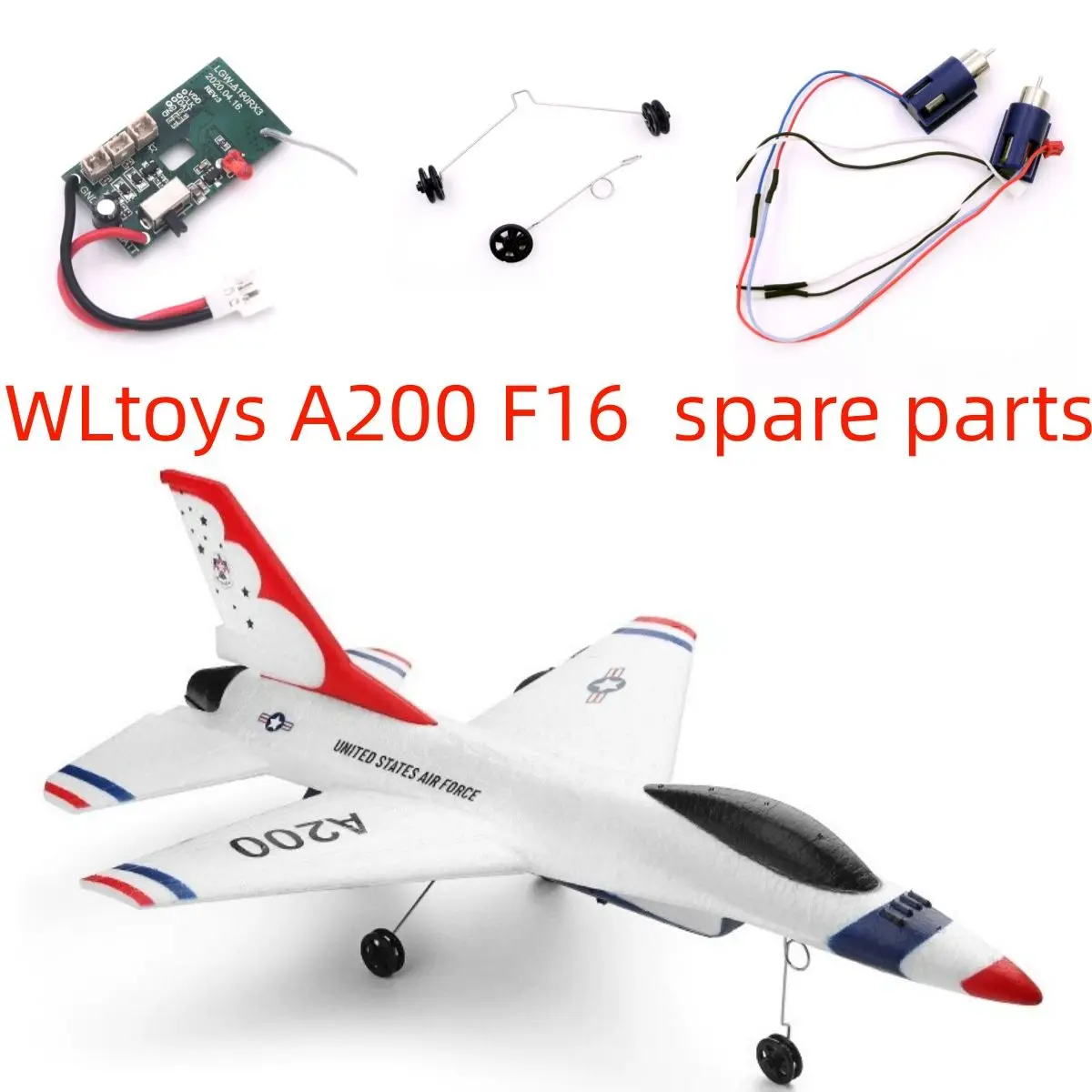 

WLtoys A200 F16 RC Remote Control Aircraft Parts Landing Gear Motor Charger Receiving plate