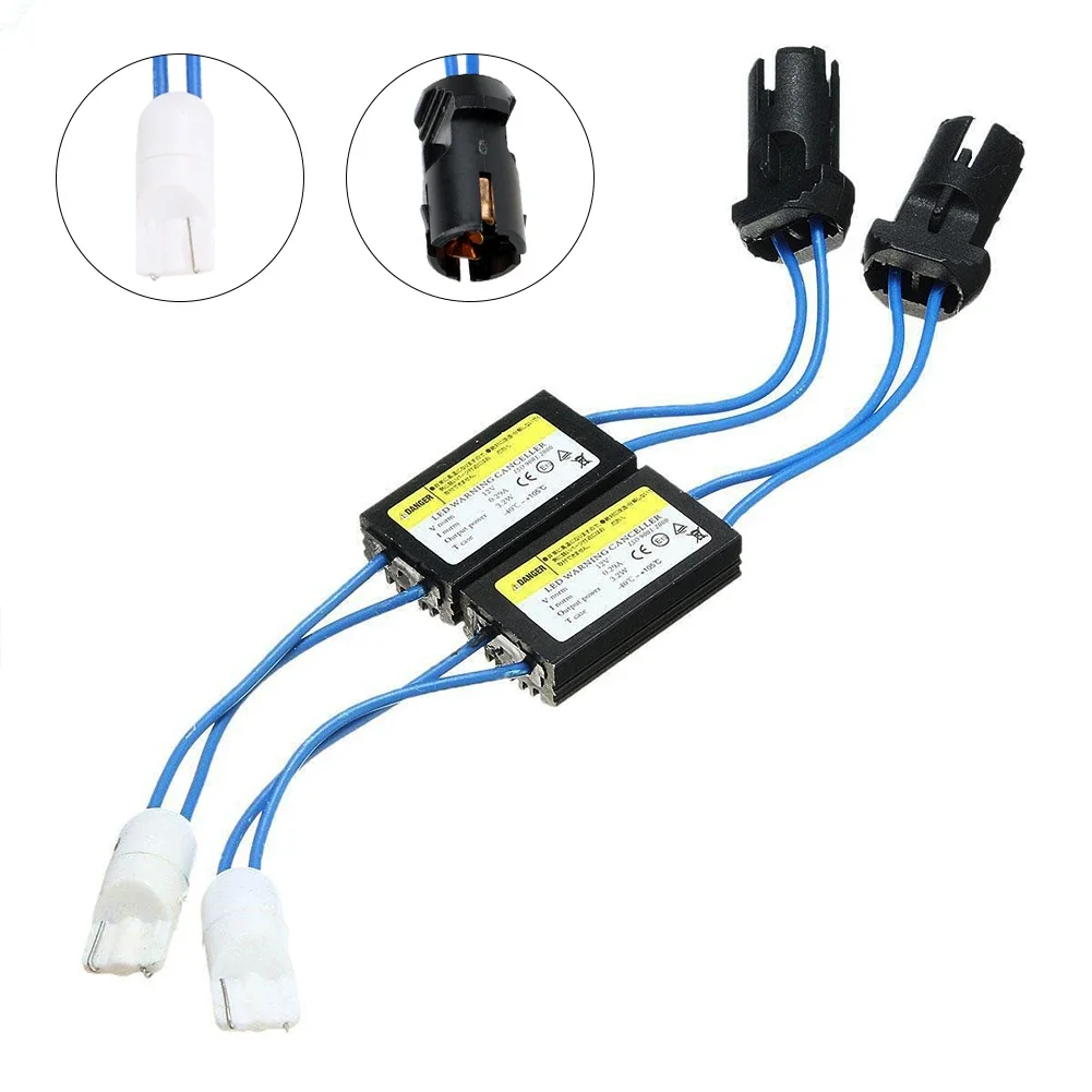 2Pcs LED Warning Canceller Decoder Car Lights OCB Load Resistor Module T10 W5W 501 192 168 Canbus No Error Cable Anti Flicker