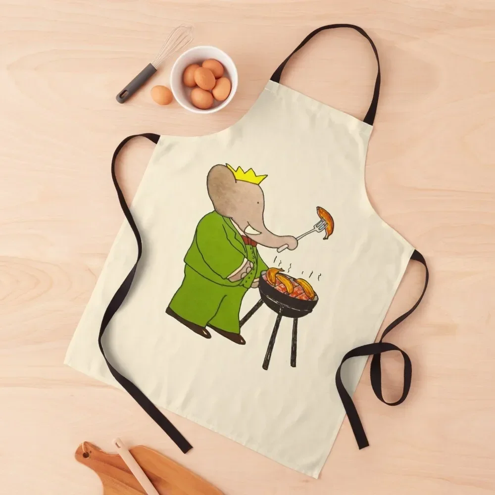 

Babar bbq Apron Kitchen And Household Goods Home Cleaning Trim Cloth Apron