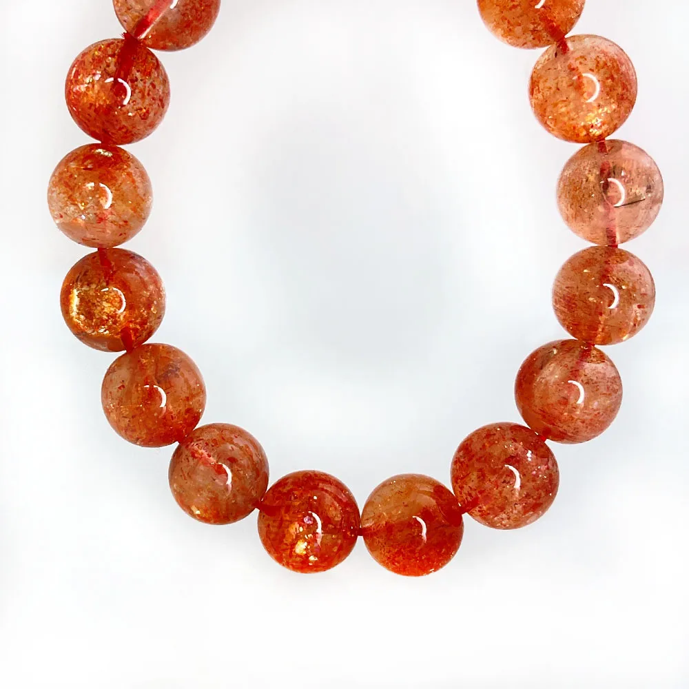 1PC High Quality Wholesale Natural A++++ Gold Sunstone Bracelet 6mm 8mm 10mm For Jewelry Making Design Gift for Lady
