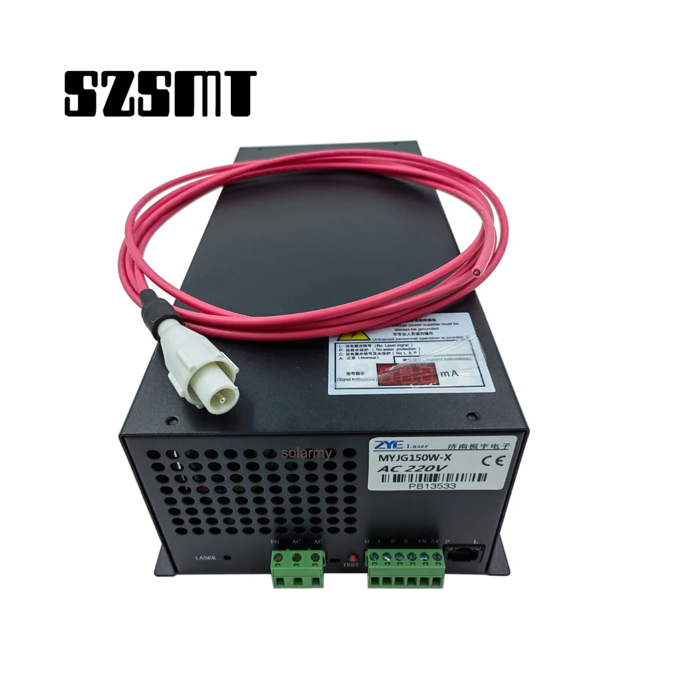 Высококачественный лазерный источник питания со светодиодным дисплеем MYJG150W-Y MYJG150W-X Источник питания для лазерной трубки CO2 мощностью 130–150 Вт