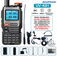 2PCS Baofeng UV-K61 Walkie Talkie Long Range Air Band VHF UHF Wireless Copy Frequency High Power NOAA UV-5R UV-K6 Two Way Radio